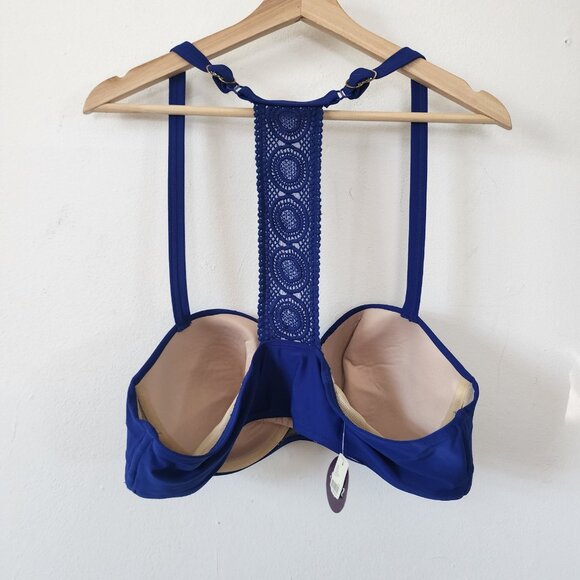 NWT Cacique Swim Blue Underwire Size 38D - Picture 2 of 6